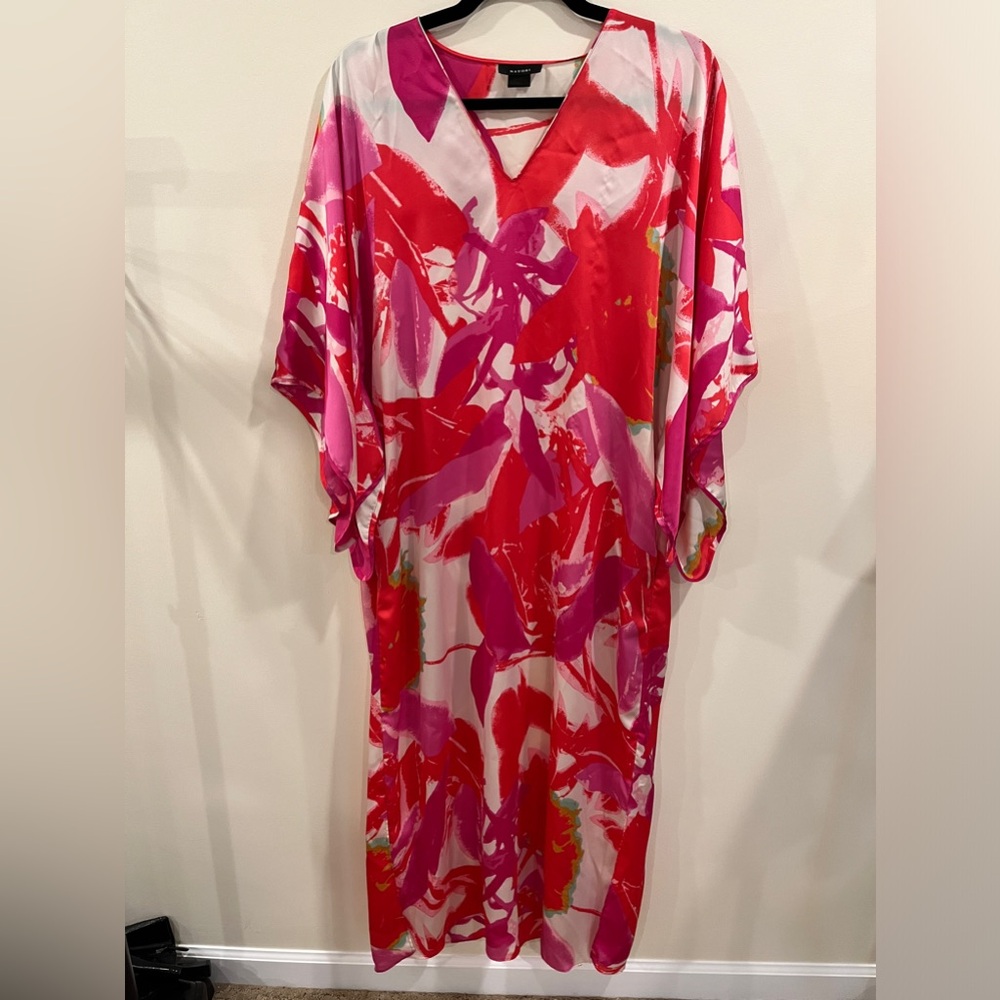 Natori Red and Pink Sleeping Gown Size Women’s M